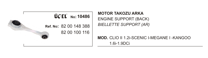 Renault R Motor Takozu Motor Takozu Arka Megane I Kango