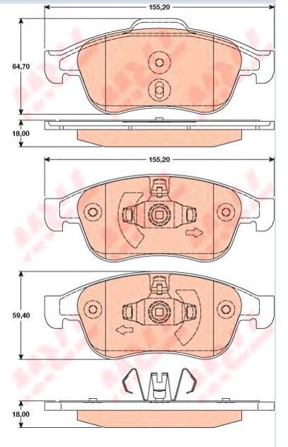 DİSK BALATA ÖN A02.2152 FLUENCE (10-) MEGANE-III (09-) DUSTER 1.5 DCI