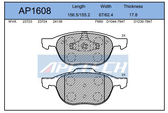 DİSK BALATA ÖN A03.1869 FOCUS-II CMAX (03-) ECOSPORT TOURNEO CONNET KUGA