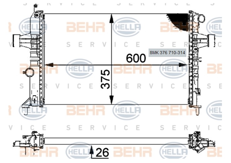 RADYATÖR 8MK376710314 ASTRA-G (98-) 1.4İ 16V 1.6İ 16V KLİMALI