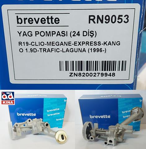 YAĞ POMPASI RN9053 R19 CLIO MEGANE EXPRESS KANGO 1.9D TRAFIC LAGUNA 24DİŞ 24DİŞ | 8200279948