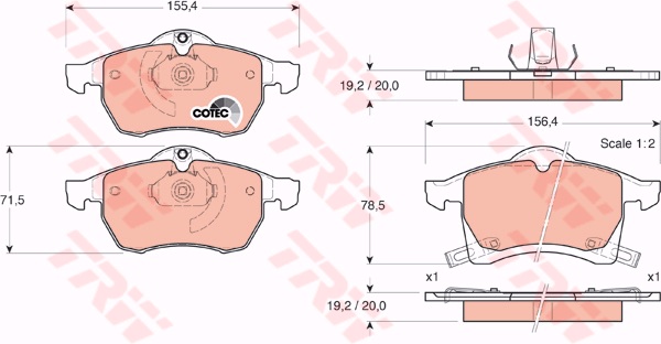 DİSK BALATA ÖN LP1309 ASTRA-G 1.8 2.0 ZAFIRA MERIVA