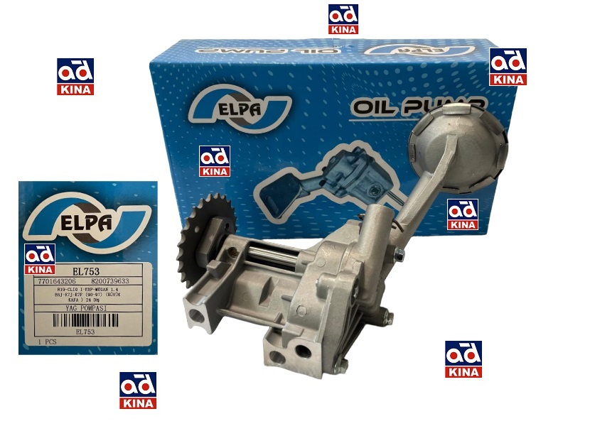 YAĞ POMPASI EL753 R19 CLIO I EXP MEGAN 1.4 E6J E7J E7F (90 97) (BÜYÜK KAFA ) 24 DİŞ | 7701643206