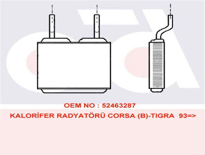 KALORİFER RADYATÖRÜ 346685 CORSA-B (93-00) TIGRA (94-98) COMBO (BRAZING) | 1618020 52463287 62459431
