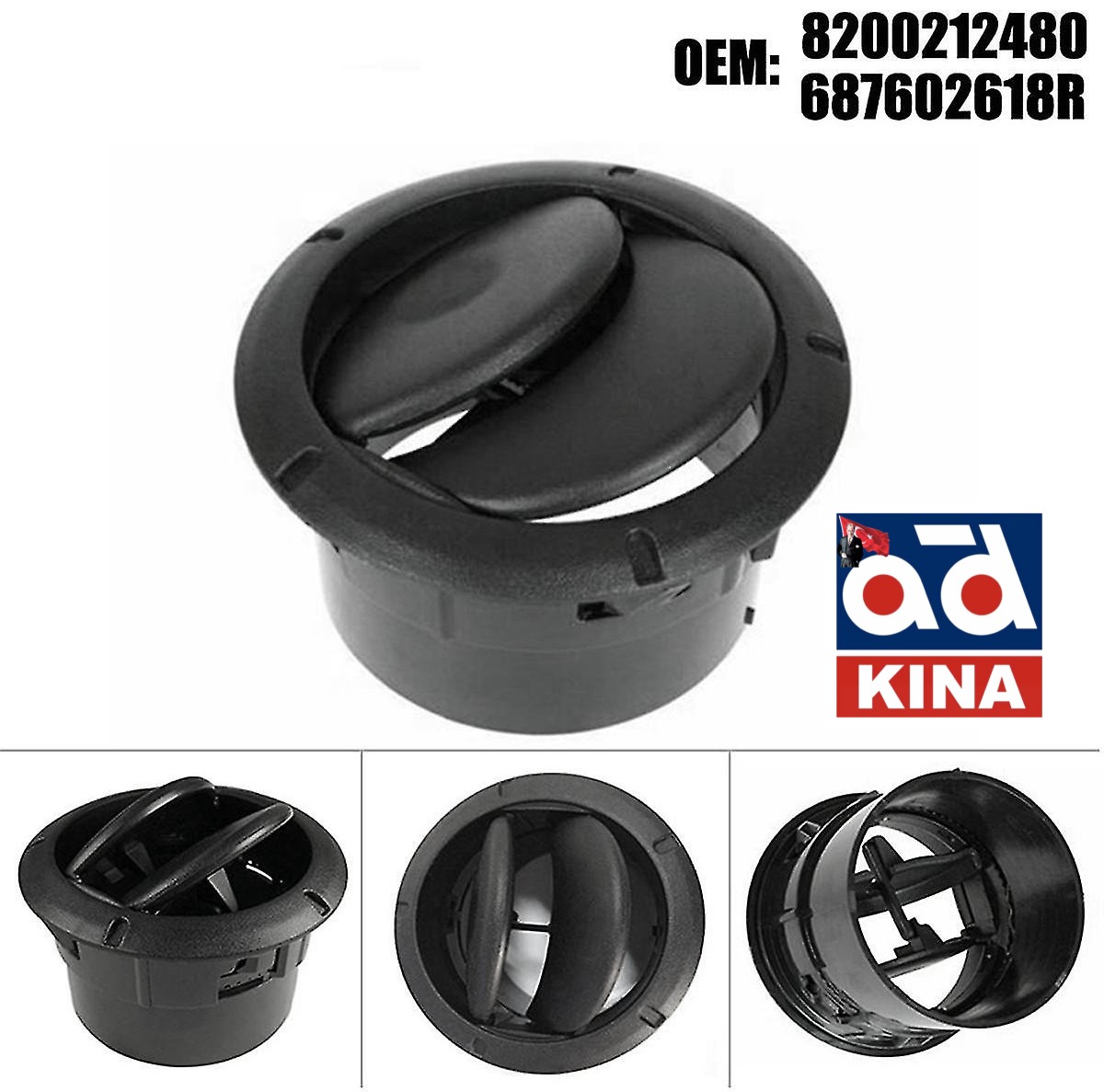 KALORİFER HAVALANDIRMA DİFÜZÖRÜ SAĞ SOL DUSTER SANDERO DOKKER LODGY MASTER III | 687601987R 8200212480