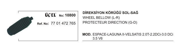 DİREKSİYON KÖRÜĞÜ 10800 LAGUNA-I-II (7701472765) | 7701472765