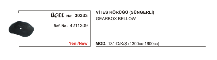 VİTES KÖRÜĞÜ SÜNGERLİ 30333 M131 DKS